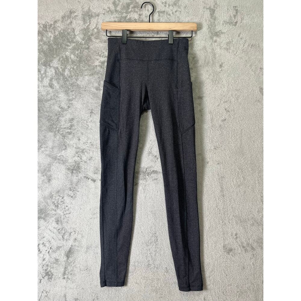 Lululemon Speed Up‎ Tight 28" Power Luxtreme Knit Black Heathered Black Size 4